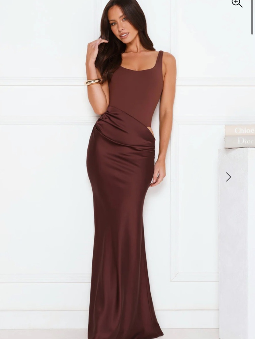 Hello Molly Brown Satin Tank maxi Dress